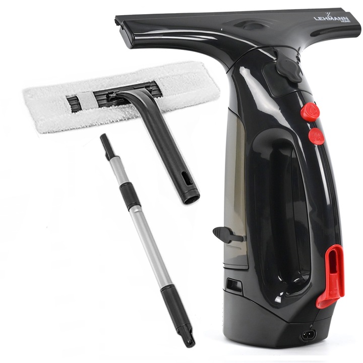 Lehmann Sargo ablaktisztító, 30 perc, 3,7 V 2200 mAh, Víztartály térfogata 100 ml, Tisztító teljesítmény kb. 85 m²