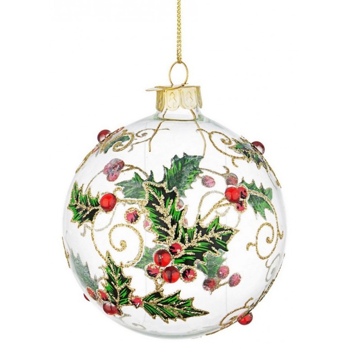 Set 12 globuri sticla Zaida 8 cm