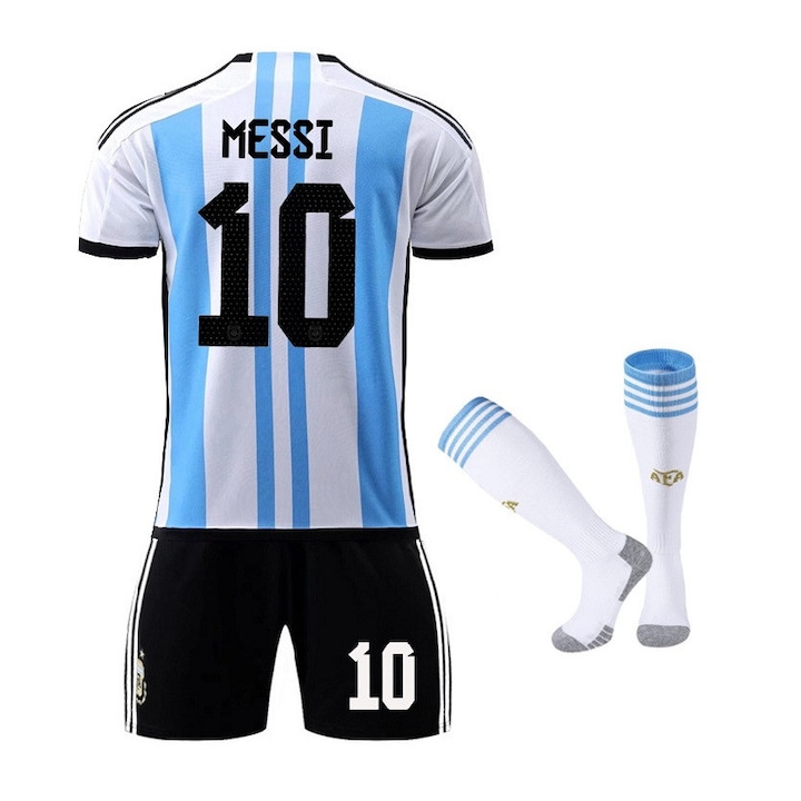 Messi Argentina ferfi sportfelszereles, polieszter, tobbszinu, Sokszínű