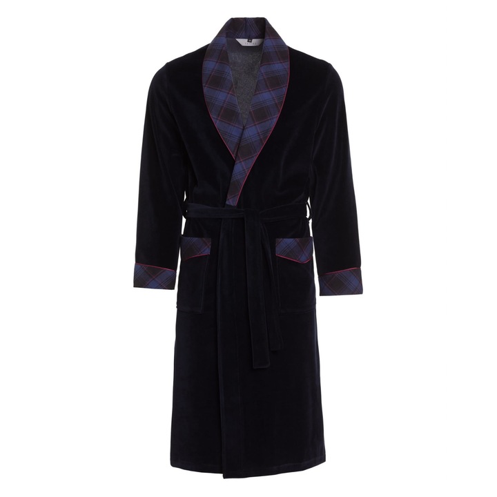 Halat de baie Revise, Bumbac/Poliester, Bleumarin, 2XL