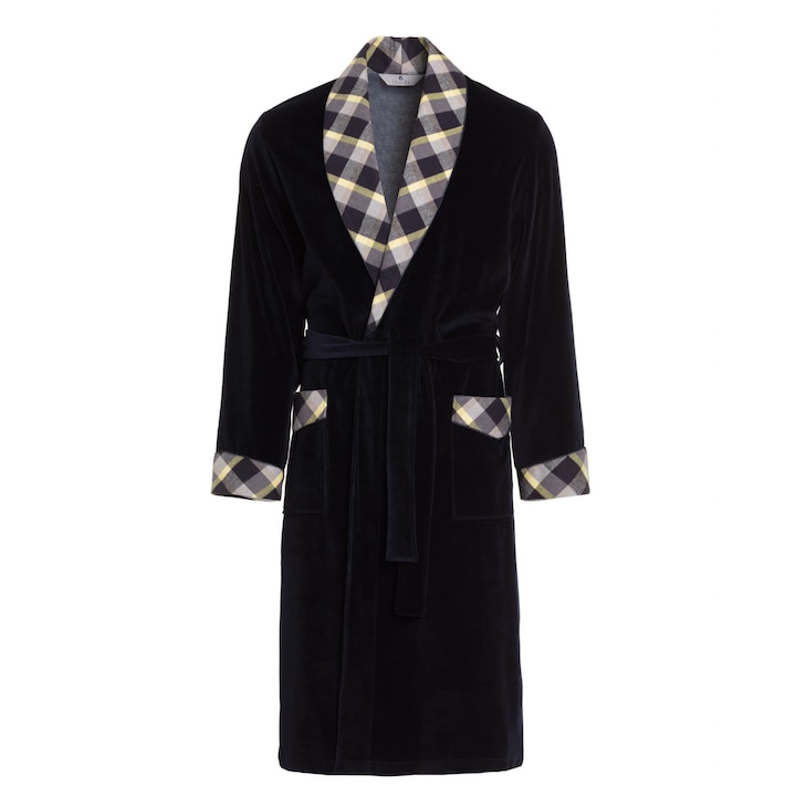 Halat de baie Revise, Bumbac/Poliester, Bleumarin, M