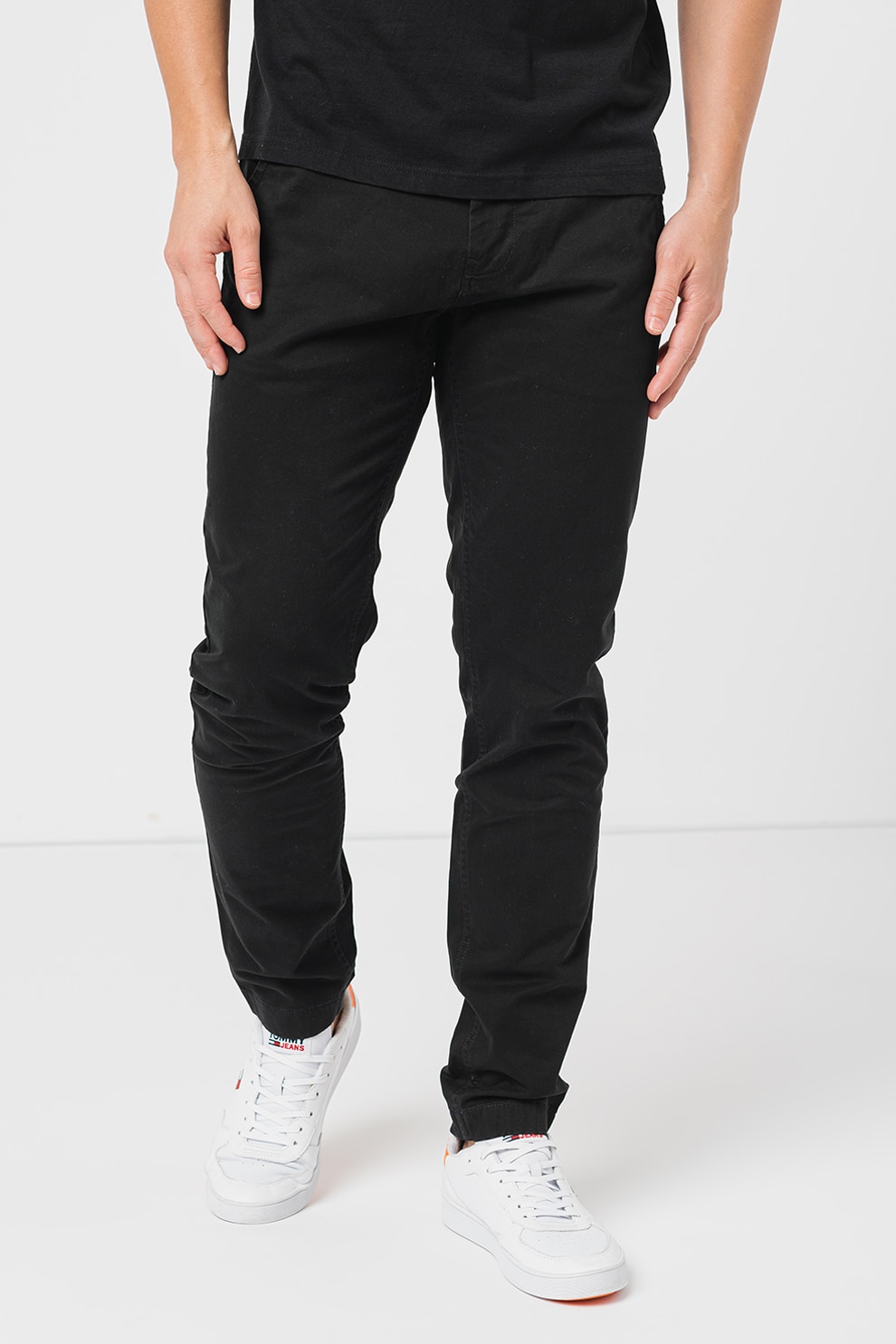 Tommy Jeans, Pantaloni chino slim fit Scanton, Negru, W34-L32