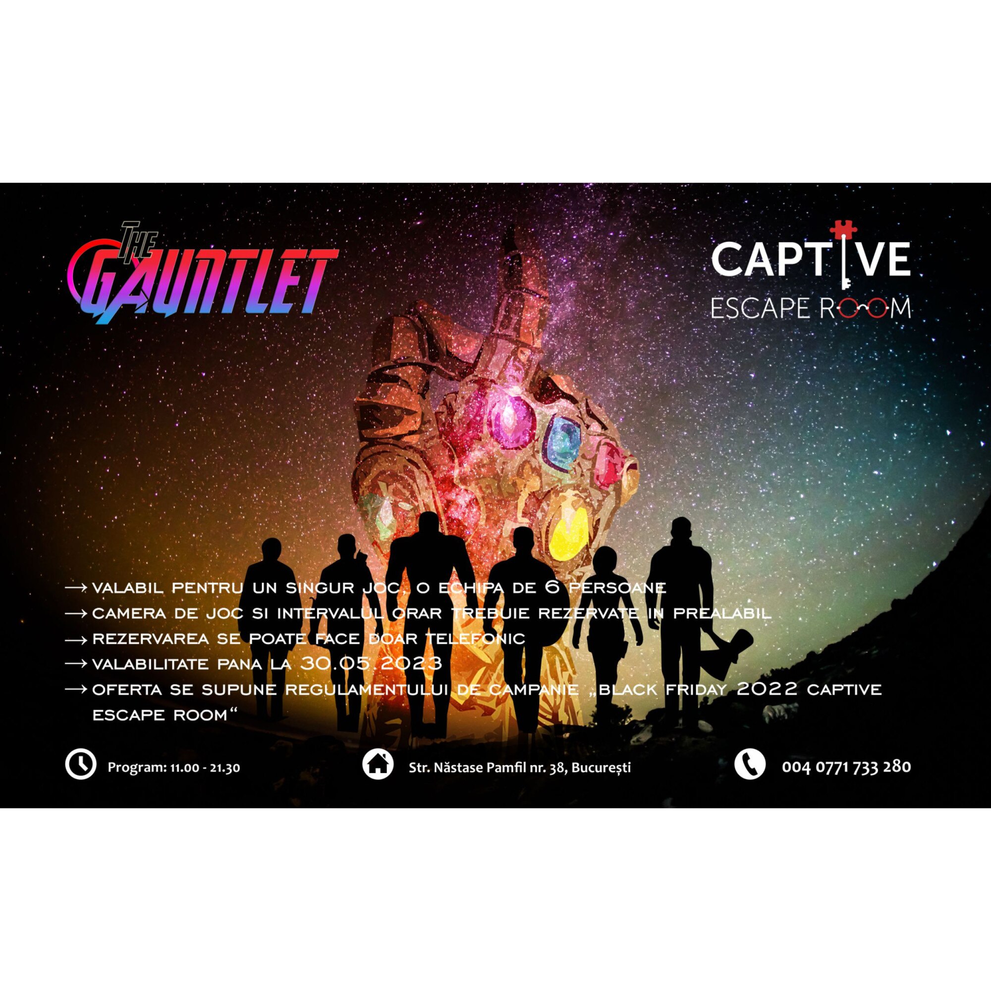 Captive Escape Room, Voucher acces pentru 6 persoane in camera "The