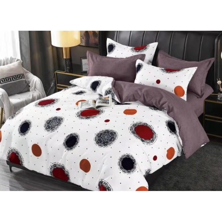 Lenjerie de Pat, Bumbac Finet, 6 Piese, dimensiune, Pat Dublu, 2 persoane - 3DM17