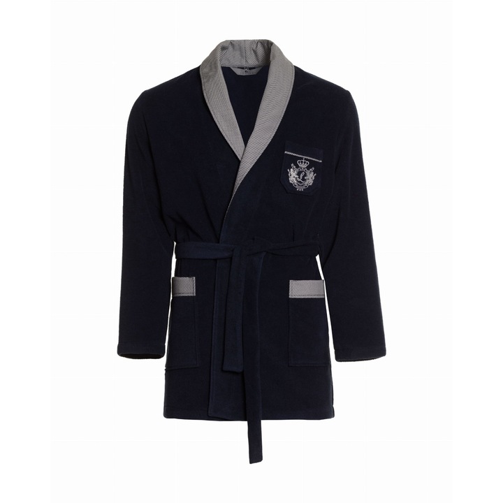 Halat de baie Revise, Bumbac/Poliester, Bleumarin, 4XL