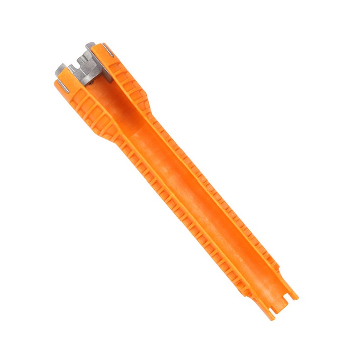 Cheie multifunctionala pentru instalatii sanitare, Compacta, Usoara, Pentru spatii greu accesibile, Portocaliu