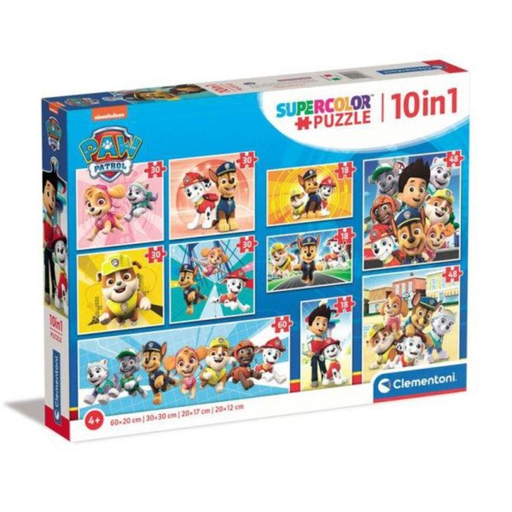 Clementoni 10 az 1-ben Szuper színes puzzle (18, 30, 48, 60) - Mancs őrjárat (20270)