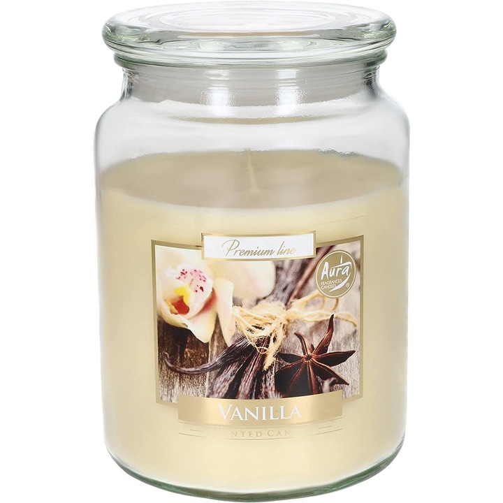 Illatos gyertya, Kotarbau, Vanília, Magasság 14 cm, 1049 g, Krém