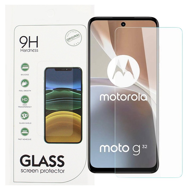 Motorola Moto G32 / G42 kompatibilis üvegfólia, előlapi, edzett, 9H, 0.3mm