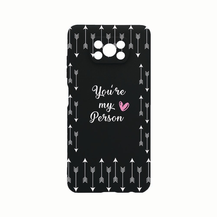 Силиконов калъф Unique за Xiaomi Poco X3 Pro, My Person, защита на камерата, Black c-B 3
