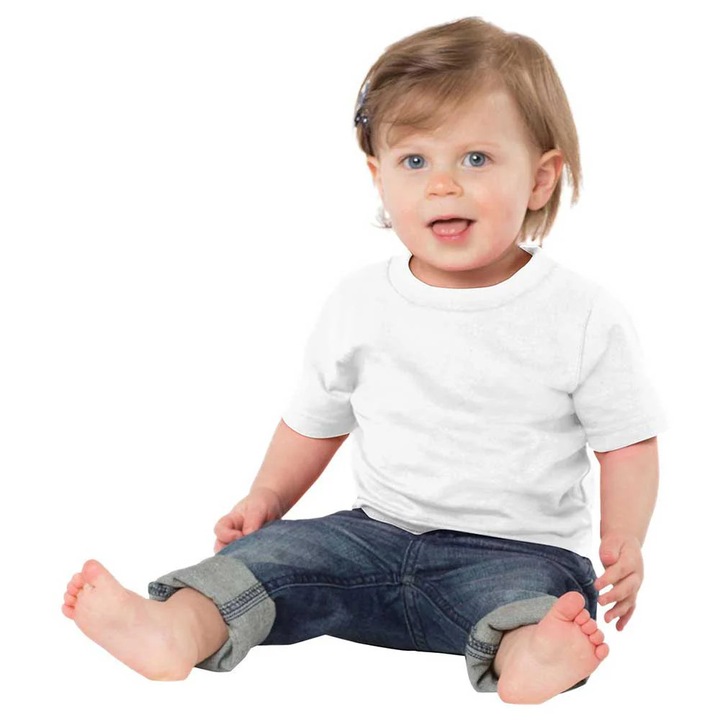 Tricou pentru copii si bebelusi BEAGLE, bumbac, alb, Roly, Alb