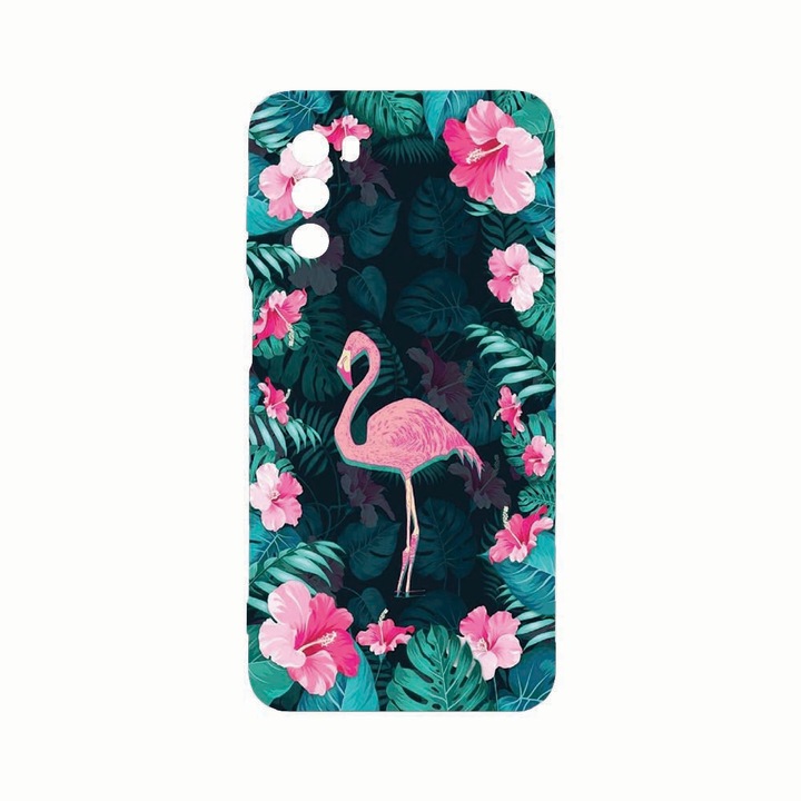 Szilikon telefontok, Motorola Moto G82 / Moto G52, Flamingo, Kamera védő, Fekete c-B 247