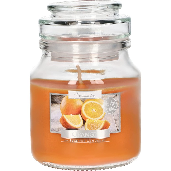 Ароматна свещ Kotarbau, Портокал, Оранжев, 320 г, Височина 10 см