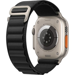 Curea smartwatch, Matcheasy, Nylon, Compatibila cu Apple Watch 45/44/42/49 mm, Negru mat