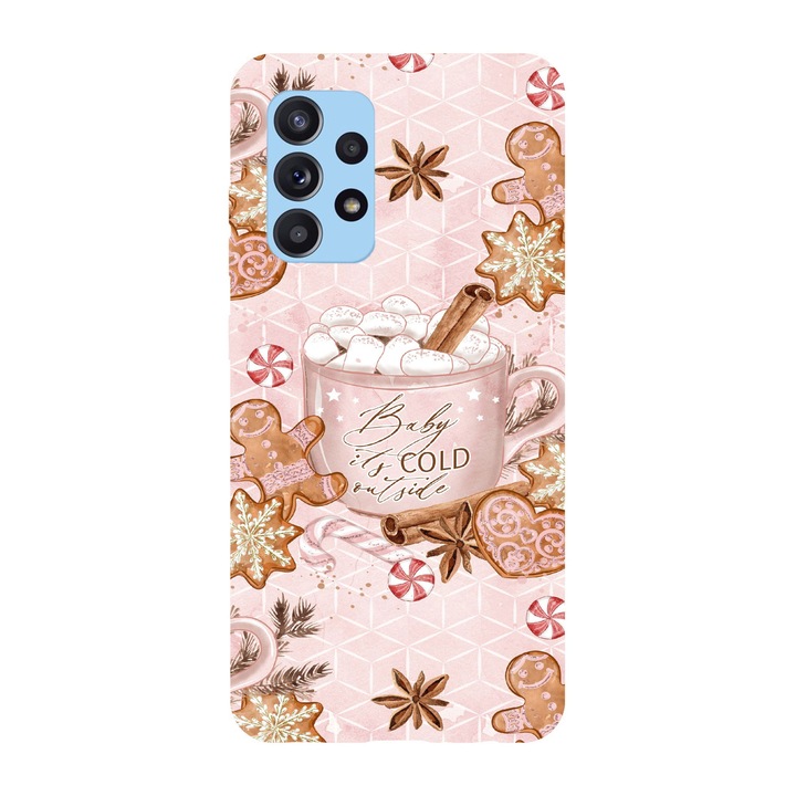 Husa Craciun compatibila cu Samsung Galaxy A71 model Baby is cold outside, Silicon, TPU, Viceversa