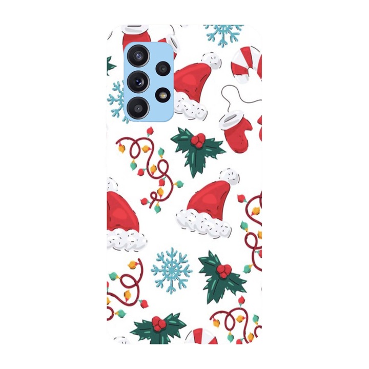 Коледен калъф, съвместим със Samsung Galaxy Xcover 5 Шапката на Дядо Коледа, силикон, TPU, обратното
