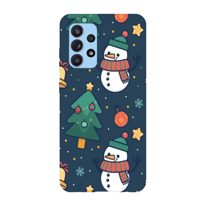 Husa Craciun compatibila cu Samsung Galaxy A71 model Kawaii snowman, Silicon, TPU, Viceversa