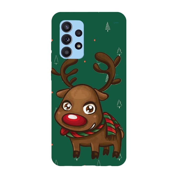 Husa Craciun compatibila cu Samsung Galaxy A71 model Sweet Rudolf, Silicon, TPU, Viceversa