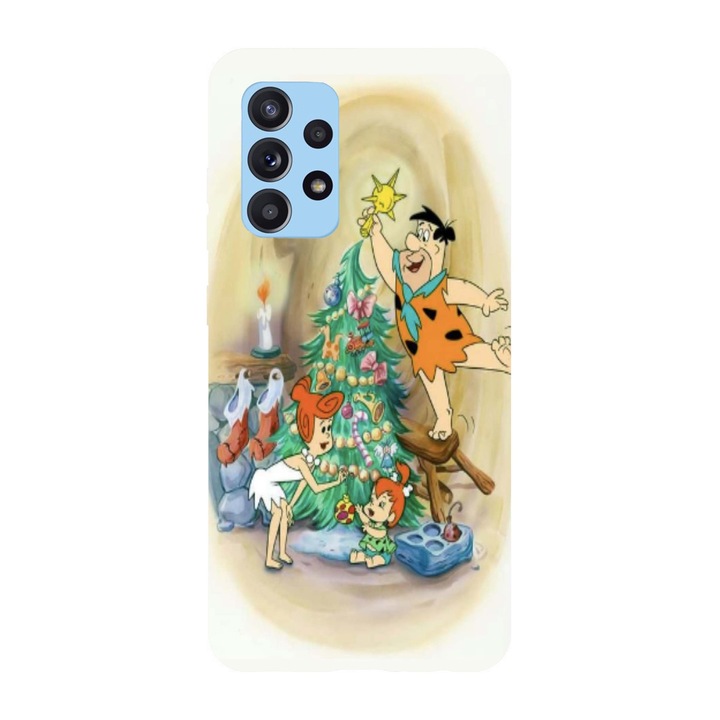 Husa Craciun compatibila cu Samsung Galaxy A41 model The flintstones Christmas, Silicon, TPU, Viceversa