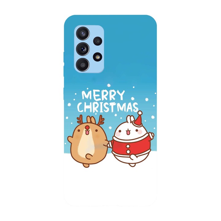 Коледен калъф, съвместим с Samsung Galaxy Xcover 5 Cute merry Christmas, силикон, TPU, обратното