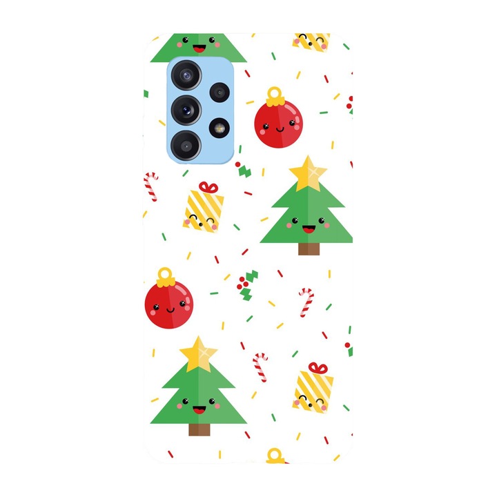 Коледен калъф, съвместим с Samsung Galaxy Xcover 5 Kawaii Коледен подарък, силикон, TPU, обратното