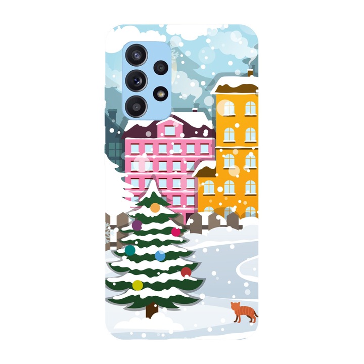 Husa Craciun compatibila cu Samsung Galaxy A53 5G model Christmas tree lights, Silicon, TPU, Viceversa