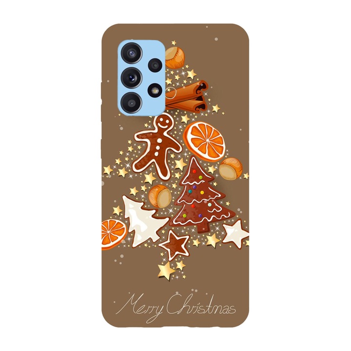 Коледен калъф, съвместим с Samsung Galaxy Xcover 5 Gingerbread tree, силикон, TPU, обратното