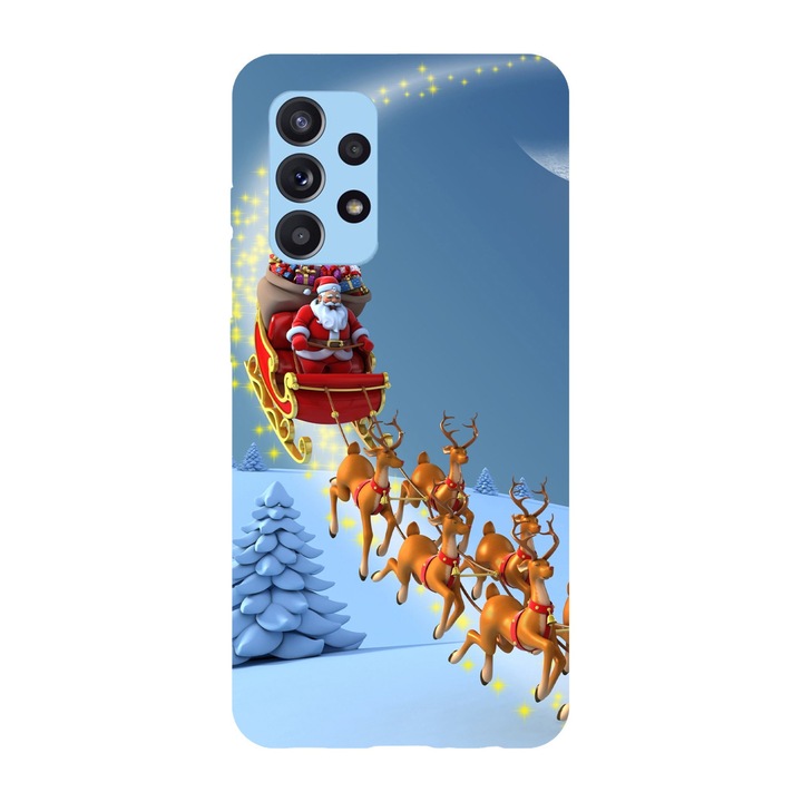 Коледен калъф, съвместим с Samsung Galaxy Xcover 5 Reindeers, силикон, TPU, обратното