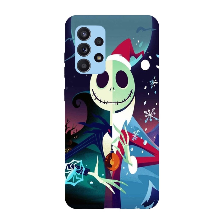 Husa Craciun compatibila cu Samsung Galaxy A72 5G model Jack Skellington's Christmas, Silicon, TPU, Viceversa