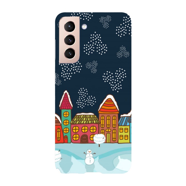 Husa Craciun compatibila cu Samsung Galaxy S21 FE model Christmas night, Silicon, TPU, Viceversa