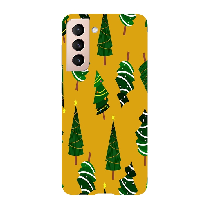 Husa Craciun compatibila cu Samsung Galaxy S21 FE model Christmas tree lights, Silicon, TPU, Viceversa