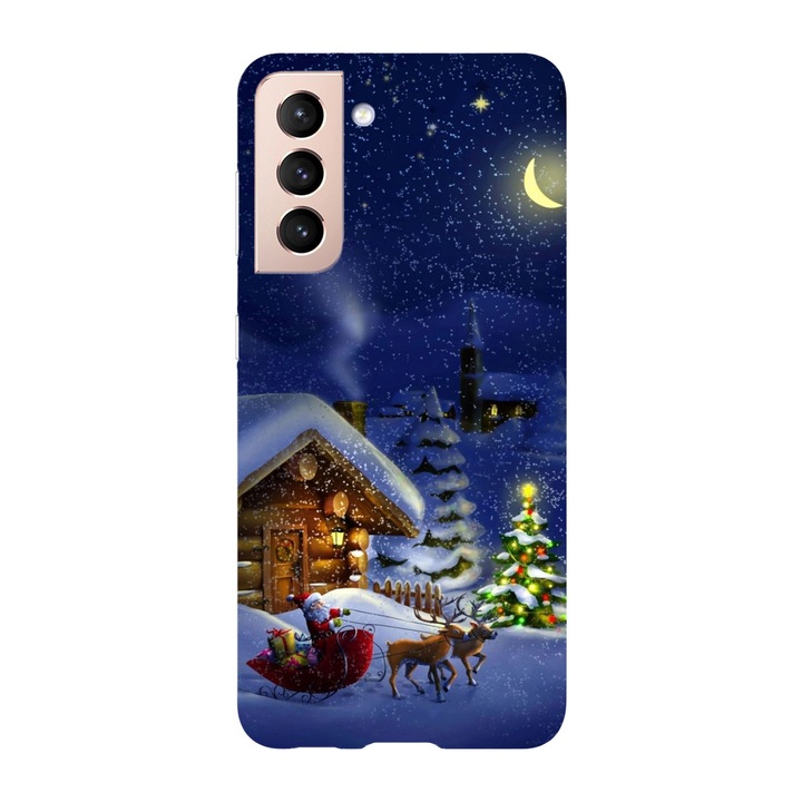 Husa Craciun compatibila cu Samsung Galaxy S21 FE model Christmas Night, Silicon, TPU, Viceversa
