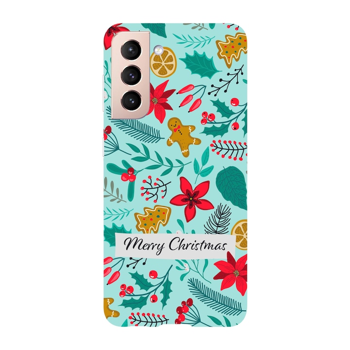 Husa Craciun compatibila cu Samsung Galaxy S21 FE model Merry Christmas pattern, Silicon, TPU, Viceversa