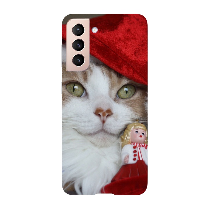 Коледен калъф, съвместим с модел Samsung Galaxy S22 Ultra Готов за Коледа, силикон, TPU, обратното