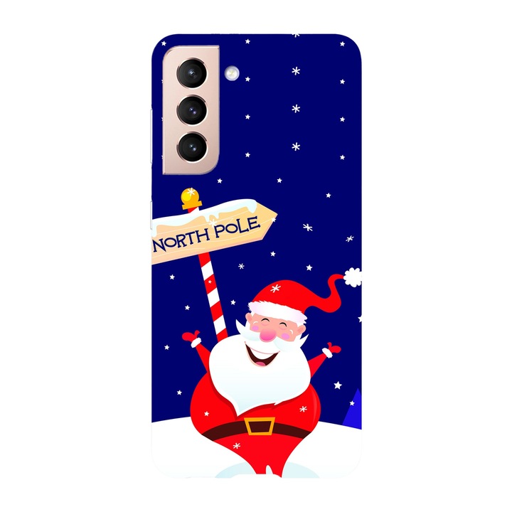 Husa Craciun compatibila cu Samsung Galaxy S21 FE model North Pole, Silicon, TPU, Viceversa