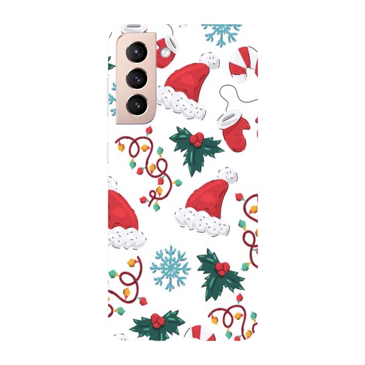 Husa Craciun compatibila cu Samsung Galaxy S22 model Santa's hat, Silicon, TPU, Viceversa