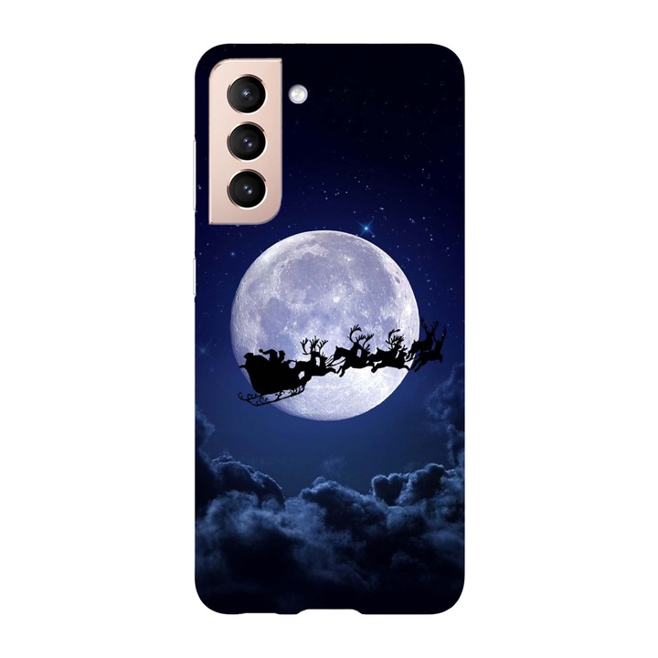 Husa Craciun compatibila cu Samsung Galaxy S22 Ultra model Santa's sleigh, Silicon, TPU, Viceversa