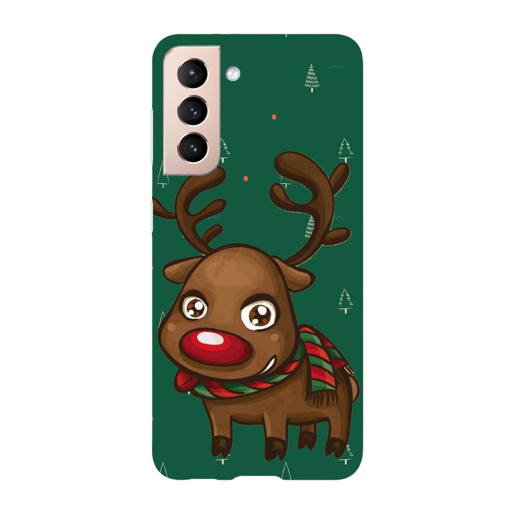Husa Craciun compatibila cu Samsung Galaxy S21 FE model Sweet Rudolf, Silicon, TPU, Viceversa