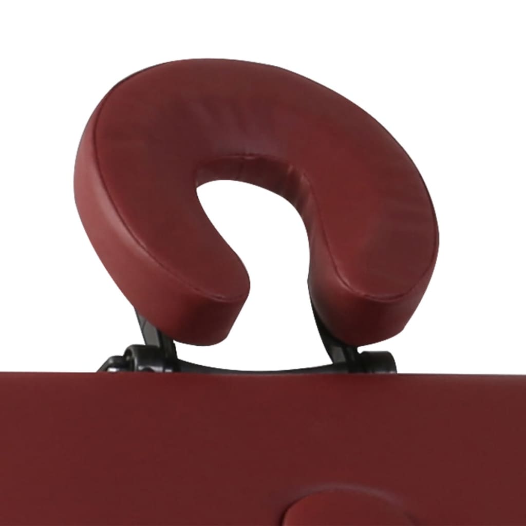 Masa masaj pliabila,186 x 68 cm, 4 zone, Elegant, rosu, cadru