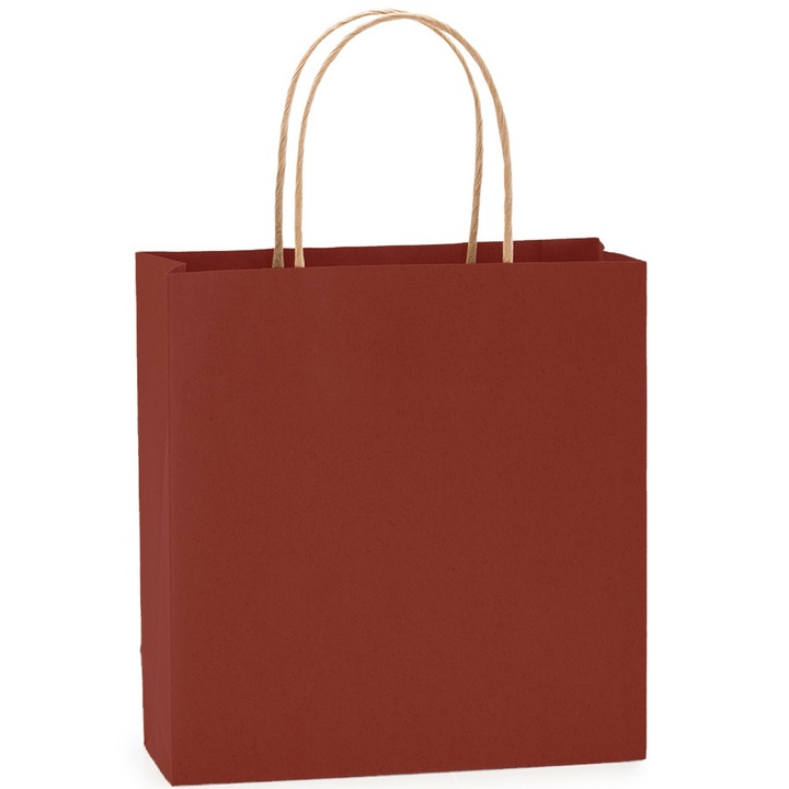 Комплект от 50 хартиени крафт торби, тъмночервени, Roly, 110 g/m², 25 x 31 cm