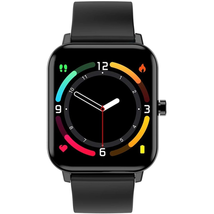 Часовник Smartwatch ZTE Watch Live, SpO2 оксиметър, Каишка TPU, Черен