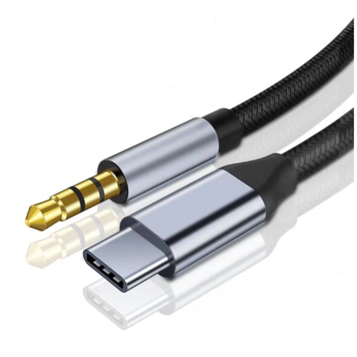 Кабел Адаптер, Zenwire, USB-C Мини Жак 3,5 мм AUX DAC 1,5 м