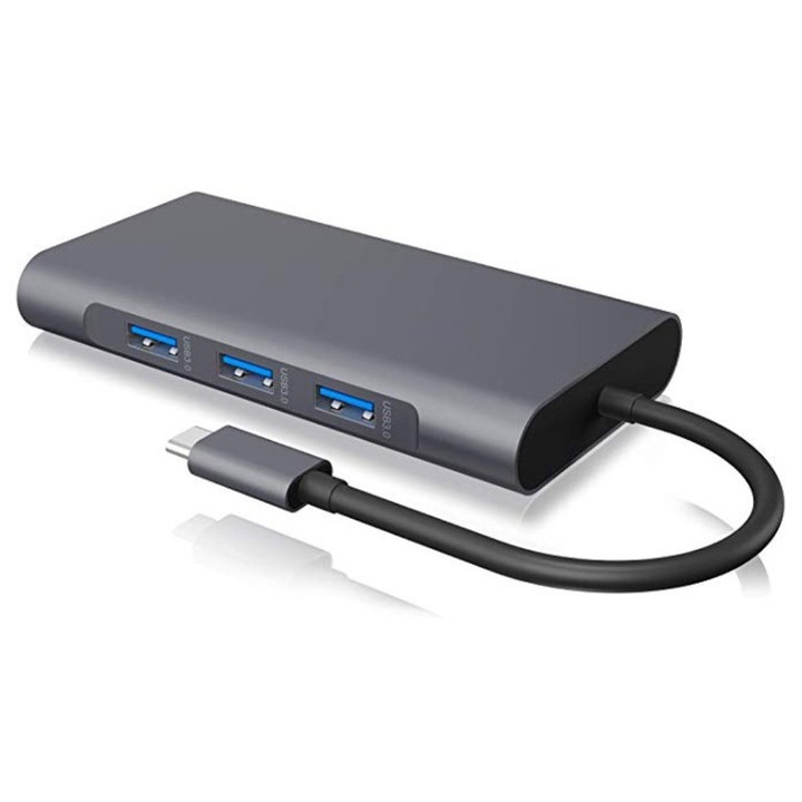 Хъб USB-C 11в1, Zenwire, адаптер HDMI 4K VGA жак SD RJ45 M1
