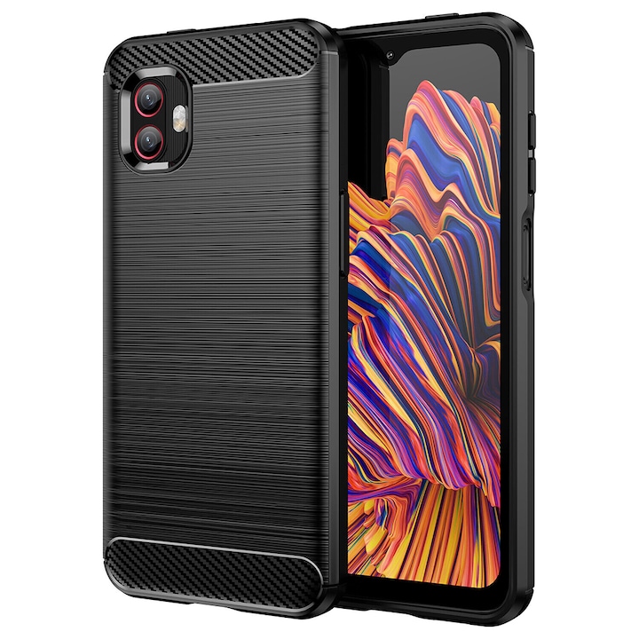 Кейс за Samsung Galaxy Xcover6 Pro, Techsuit Carbon Silicone, черен