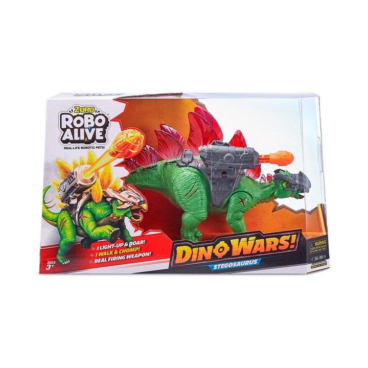 Stegozaur luptator Zuru Robo Alive verde