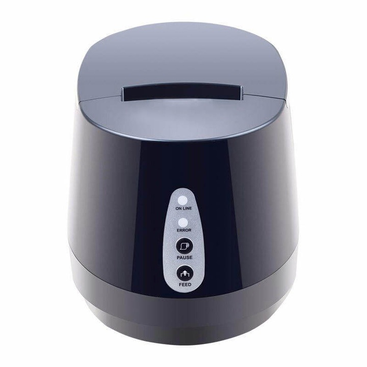 Mini imprimanta termica VarioShop®, Bluetooth, Compatibil iOS/Android, Imprimare APP, 1200 mAh, rola termica inclusa, model pisicuta cu urechiuse roze, 11 x 8 x 4 cm, Roz