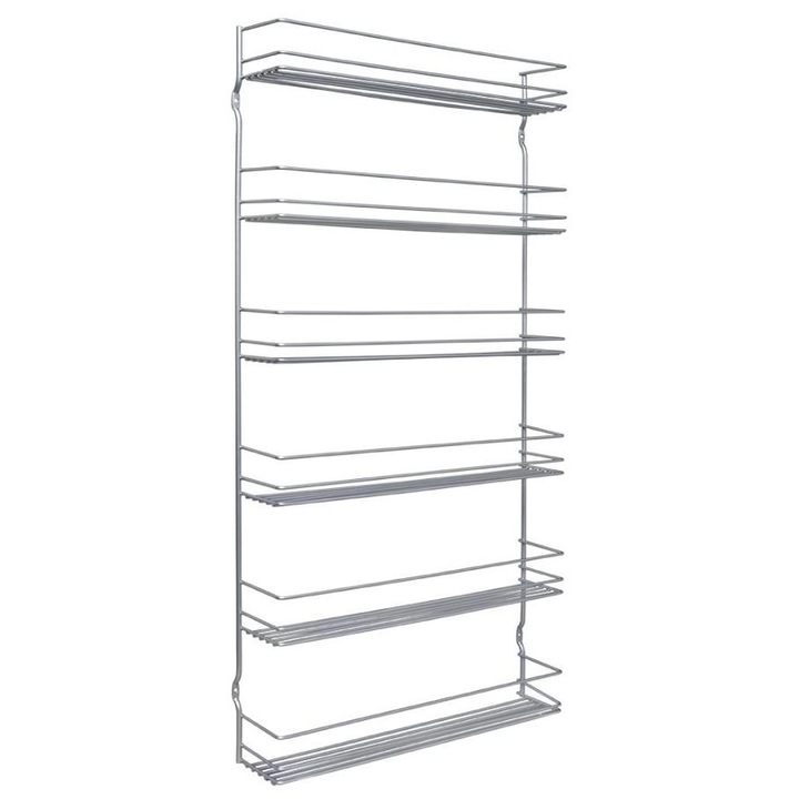 Suport pentru condimente cu 6 nivele Pepito 6, gri, 36x8x71 cm