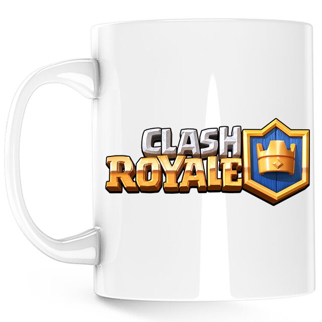 Bögre Clash Royale King Laugh Player Blue Side Gold, Fehér, 330 ml 