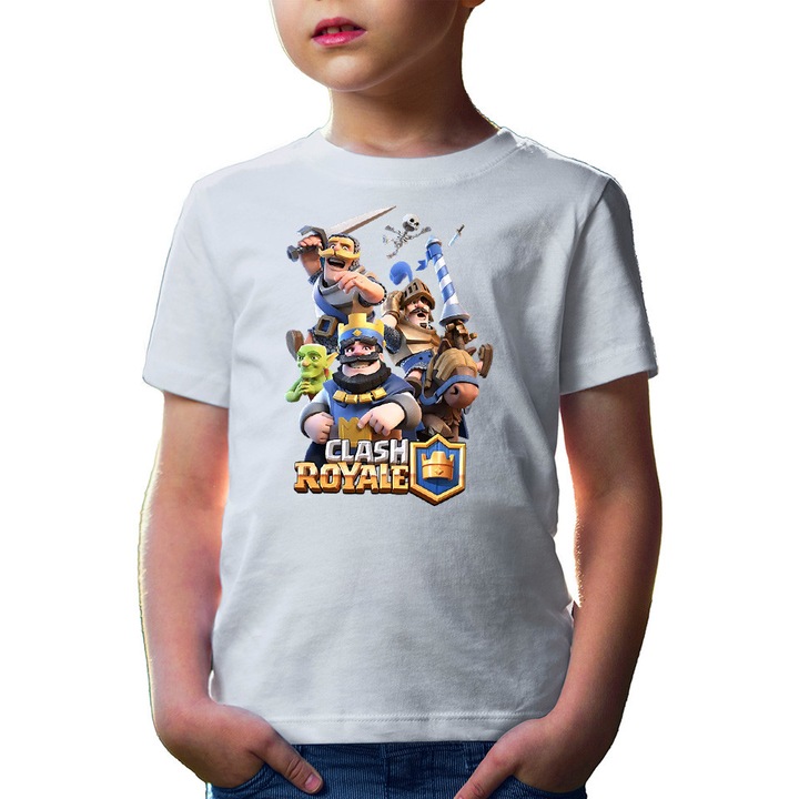 Gyerek Póló Clash Royale All Classes Multiplayer Medieval, Fehér
