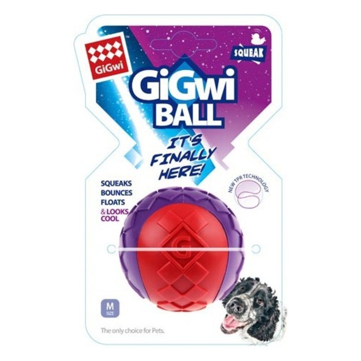 Играчка за куче GiGwi, Топка със звук, 6см